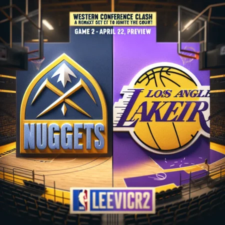 Western Conference Clash: Denver Nuggets vs. Los Angeles Lakers Game 2 Preview – April 22, 2024: A Rematch Set to Ignite the Court!